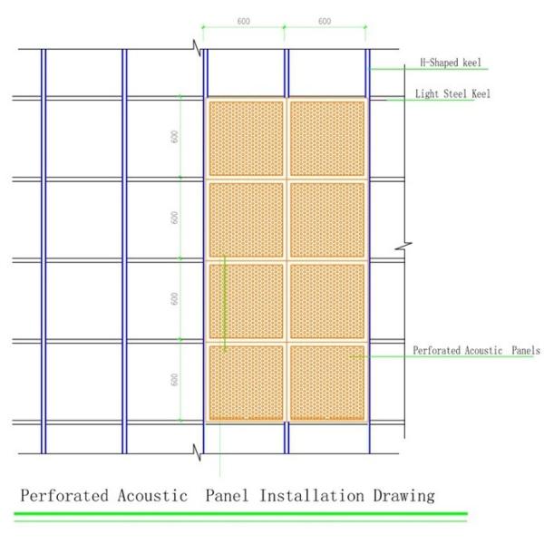 Пефорированная Анти--огня акустической панели театра абсорбция деревянного ядровая