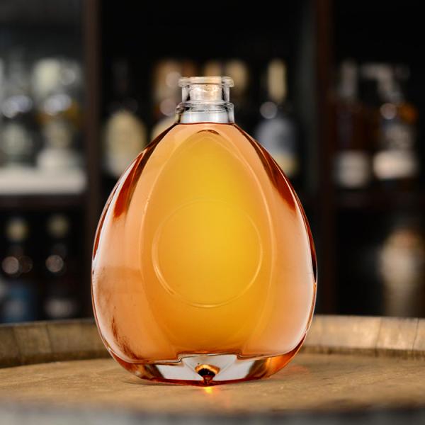 Unique Drop-shaped 500ml 700ml 750ml Whisky Bourbon Brandy Wine Glass Bottle for Beer