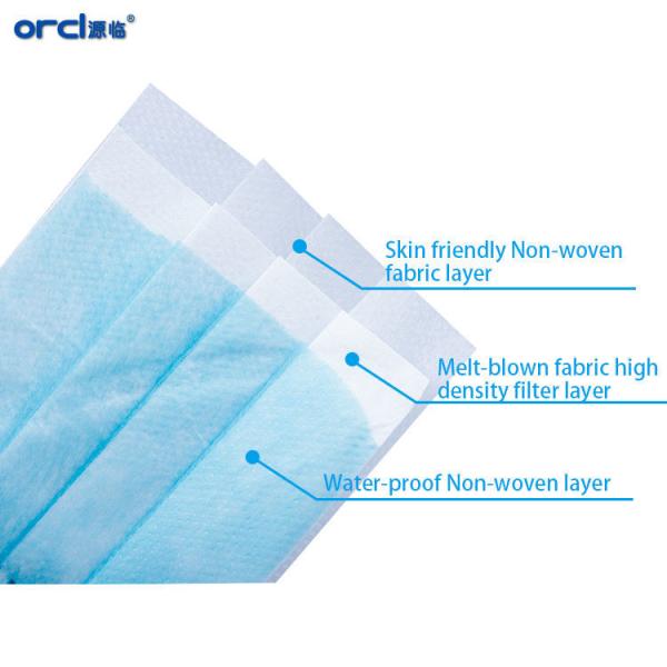 High Custom Color 3-Layer Nonwoven Disposable Face Masks Direct Manufacturer Export Sales Certification