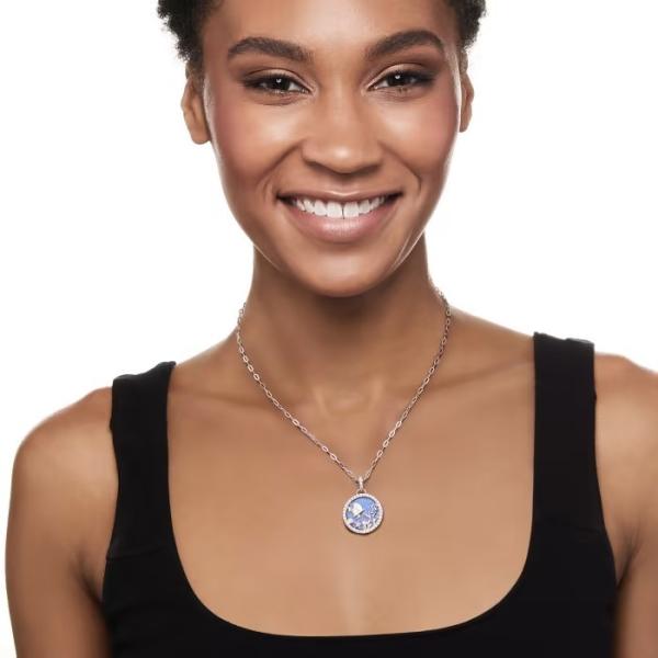 Hawai Jewelry Sea Life Paperclip Link CZ Pendant Necklace In Sterling Silver