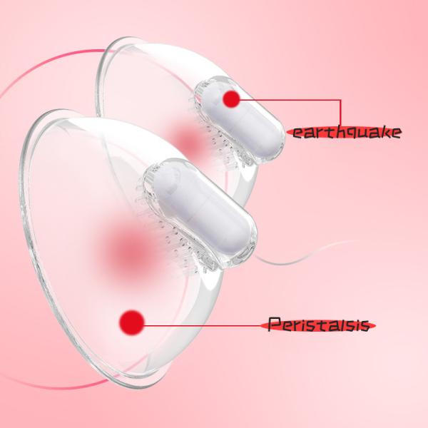 Woman Nipple Suction Cup USB Waterproof Breast Massage Vibrator Remote Control