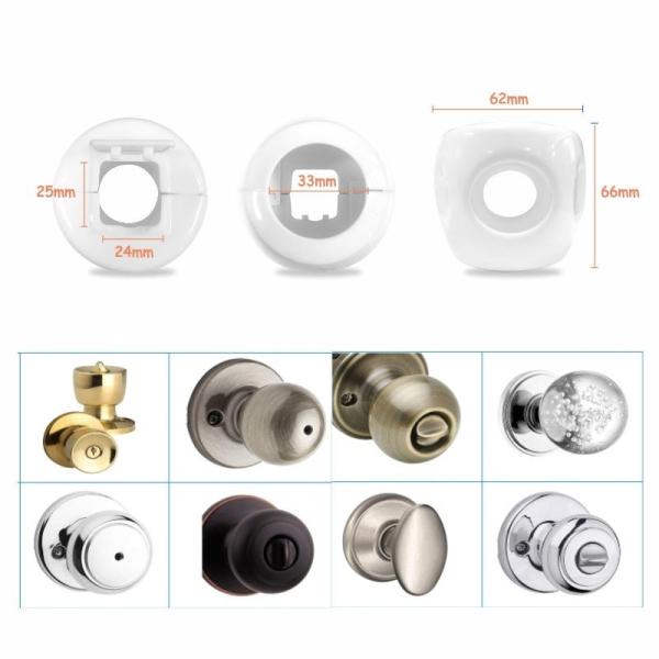 Prodigy Plastic Baby Safety Lock 62x66mm White Color For Door Handle