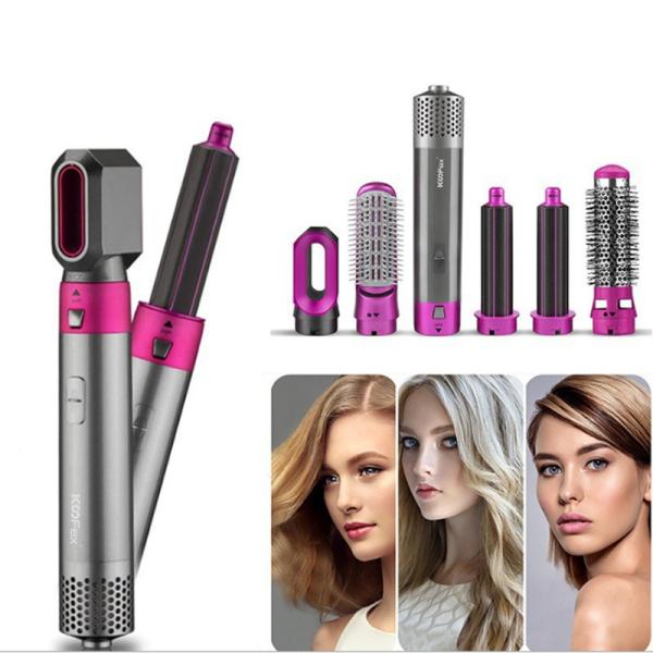 ABS 6 In 1 Detachable Hair Dryer Styler One Step For Straightening Curling Drying Combing