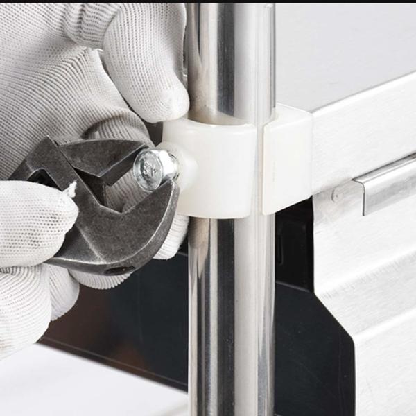 Hospital Medical Stainless Steel Surgical Trolley Adjustable Every Shelf Height