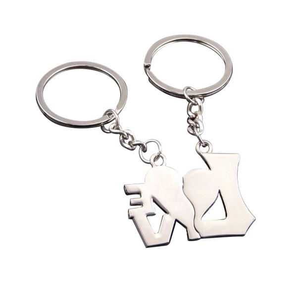 Rhinestone Lovely Heart Shape Personalized Keychain Gifts Metal