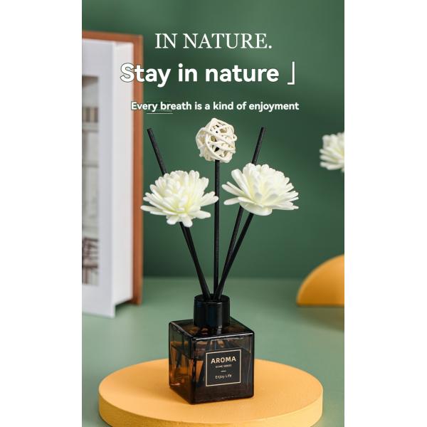 Bedroom and Living Room Decoration Sustainable Gray Small Square Bottle Air Freshener
