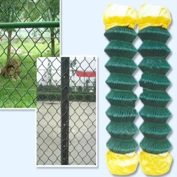 Hot Dipped Galvanized PVC Chain Link Fence - Corrosion Resistant Diamond Mesh Fence with Customizable Length