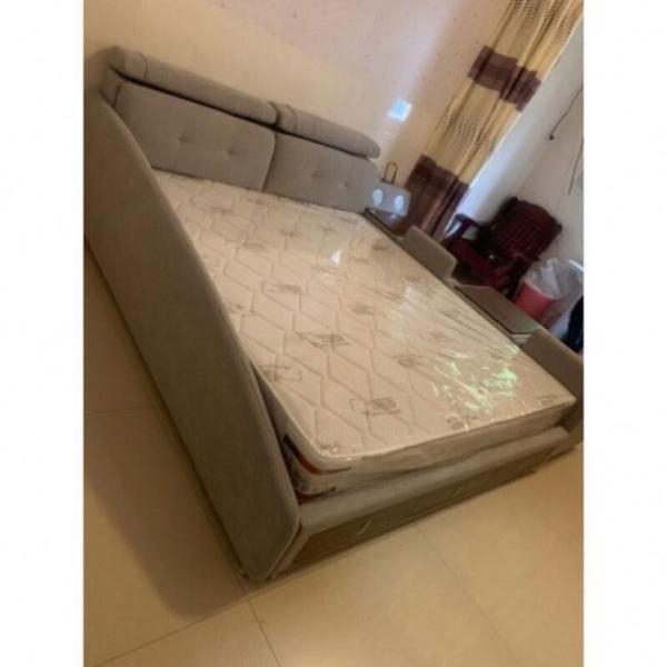 Leather Luxury Bedroom Sets Tufted Upholstered Bed Modern Design