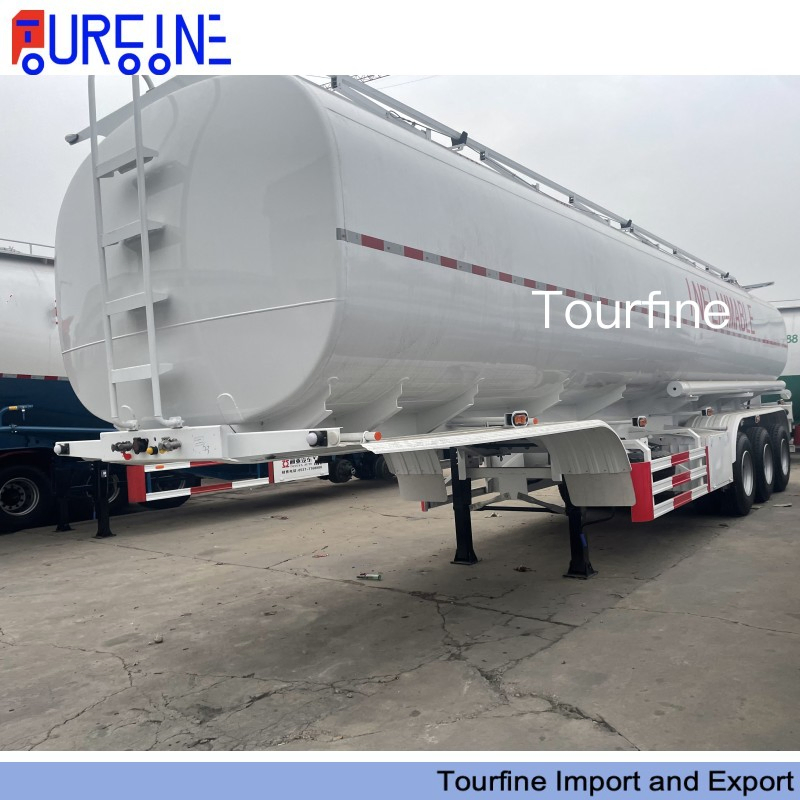 Tri Axle 40 CBM Fuel Tanker Semi Trailer For Diesel And Petrol Transport