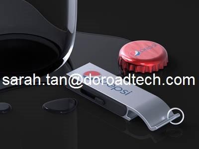High Speed USB3.0 Metal Bottle Opener USB Pen Drives, Portable Push Pull Bottle Opener USB