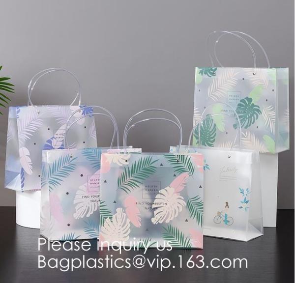 Loop Handles, Shopping Bags With Gusset Cardboard Bottom, Frosted Merchandise Retail Bags, Gifts, Boutiques