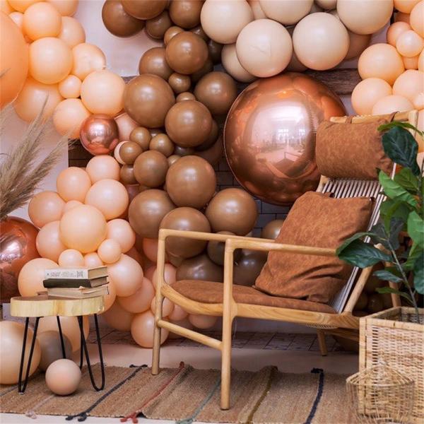 30pcs 5''10''12'' Balloon Arch Coffee Brown Skin Gray latex Balloons birthday Decoration wedding baby shower Supplies