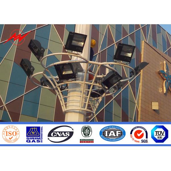 6-15м гальванизированный стальной высокий фонарный столб рангоута, на открытом воздухе поляк освещения для морского порта Дамман