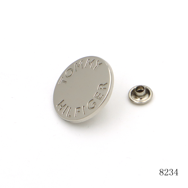 20mm Flat Zinc Alloy Metal Logo Rivet Custom Leather Rivets Studs