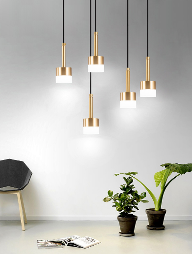 Modern stylish aluminum + acrylic ceiling lamp Applicable to living room dining room balcony lamp