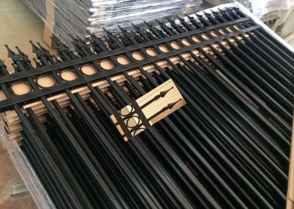 Commercial Automatic Driveway Gates Picket Steel Fence Eco Friendly