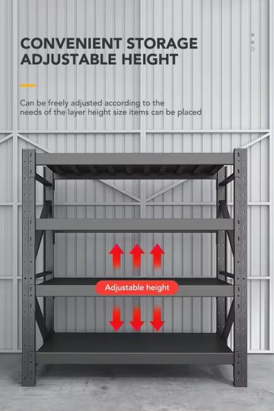 Powder Coated Medium Duty Racking , Industrial Warehouse Shelving Anti Corrosion