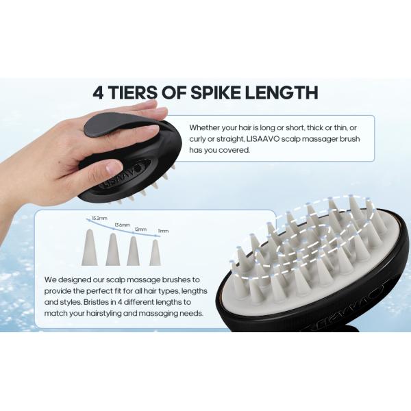 Pet Hair Wash Massager ABS+TPR Scalp Exfoliating Shampoo Brush