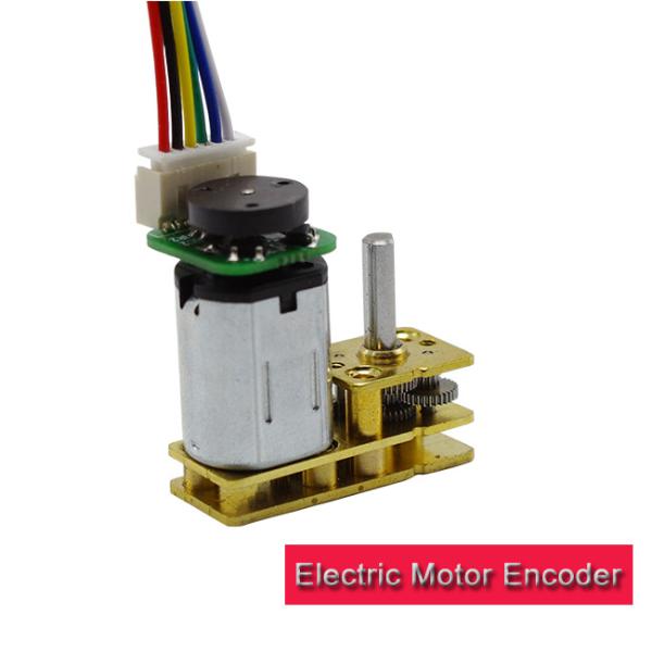 3ppr / 12cpr Electric Motor Encoder L Shape Spur Gearbox With Electric Encoder