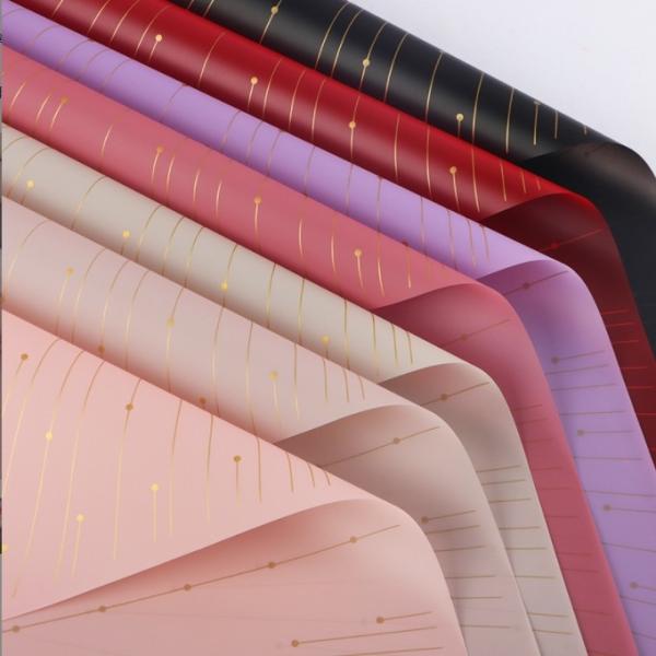 Milan Paper Love's starting point: High-end gold-embossed flower wrapping paper, bouquet paper, waterproof plastic opp, handmade gift paper