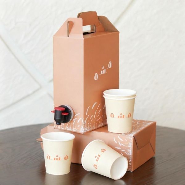 6 oz 8 oz 12 oz Disposable Double Wall Coffee to Go Kraft Paper Cup With Lid