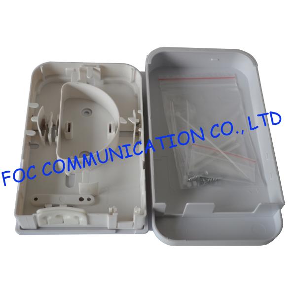 Plastic Fiber Optic Terminal Box Wall Mount Fiber Cable Protection Pigtail Loaded