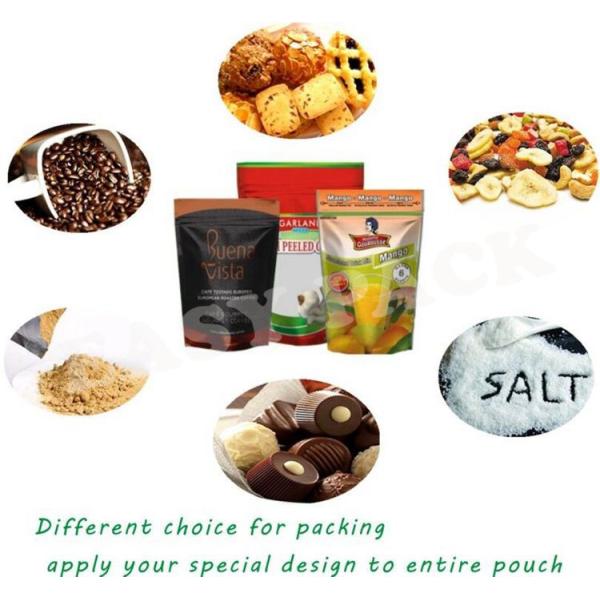 Window Kraft Paper Bags Zipper Top Sealing Customized Color For Food Packaging