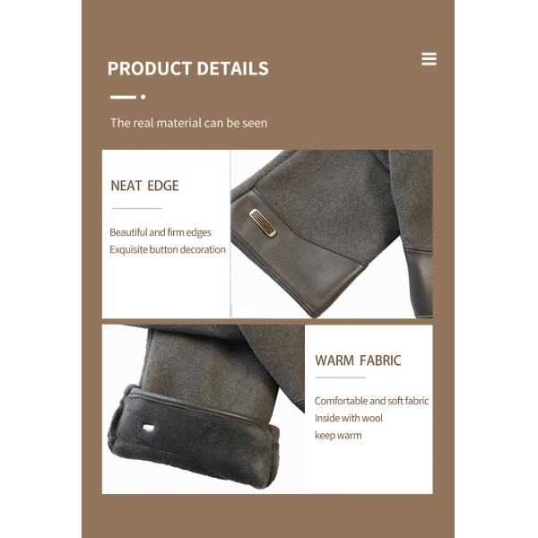 Pu Riding Warmest Winter Mittens 22x16cm Men And Women