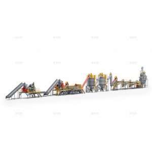 Hot Washing PET Plastic Recycling Line for Round Flat Bottles 500-1000kg/h