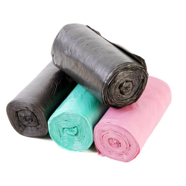 Kitchen / Bedroom Pe Garbage Bag , Lightweight Rolled Biodegradable Trash Bags