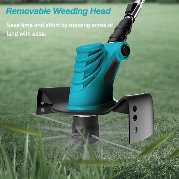 345W Telescopic Cordless Grass Cutter , Battery Weed Trimmer With 2 Pcs 21V Batteries