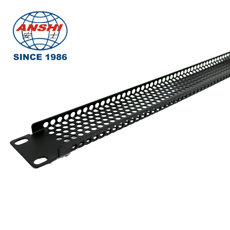 19 Inch 1U Detachable Ventilated Rack Panel With Round Cooling Holes, Dustproof Blank Baffle For Telecom Cabinet Cable Management