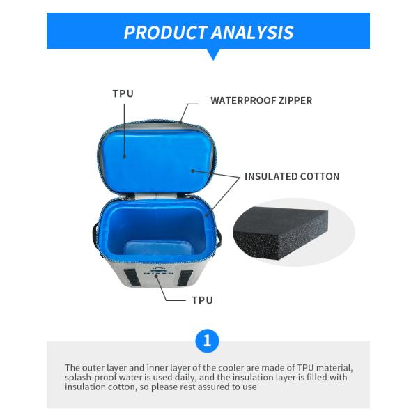 Светло-серый термальный мягкий рюкзак охладителя водостойкий универсальный