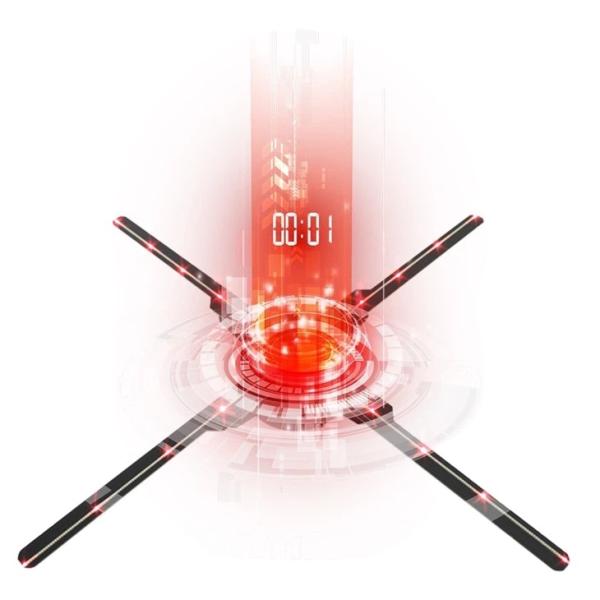 3d Hologram Projector Fan 4 Blades Hologram 50cm Big Holographic Led Advertising Display Cloud Wifi App Control