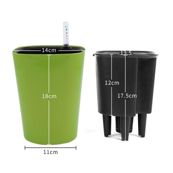 Bucket Shaped Plastic 18cm Height Self Watering House Plants