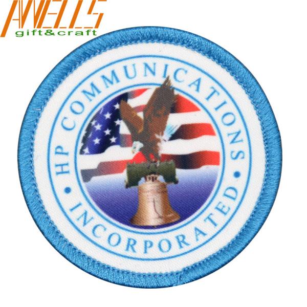 Promotional Custom Sublimated Patches Cold Cut Hook And Loop Backing