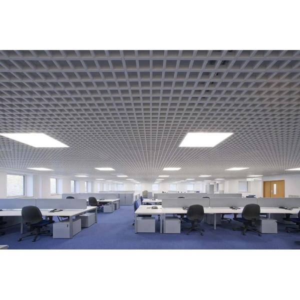 100x100 Metal Ceiling Tiles Grille Spacing Aluminum Cell Building Ceiling Decoration