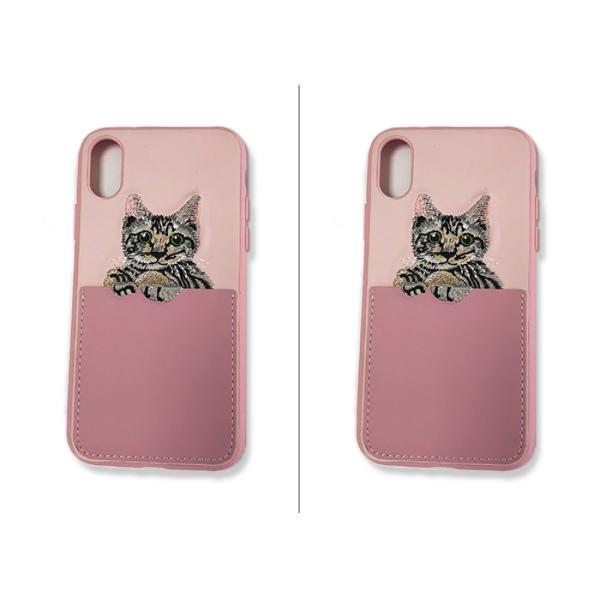 Подгонянные случаи силикона сотового телефона иФоне кс с владельцем карточки