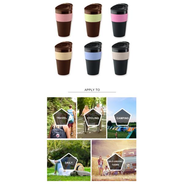 Biodegradable Reusable 12OZ Collapsible Silicone Coffee Cup