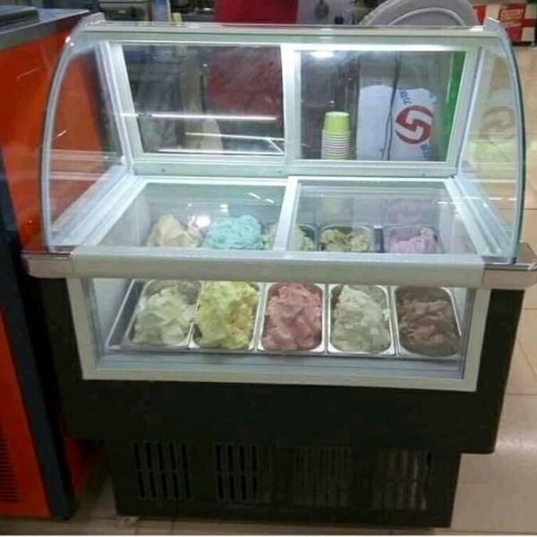 Ice Cream Refrigerated Display Cabinet Commercial Direct Cooling