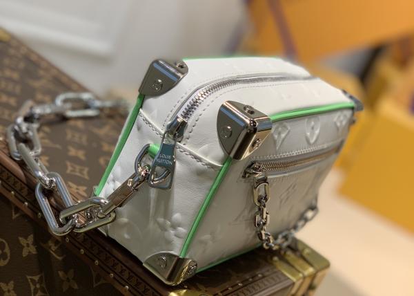 Mini Soft Trunk Chain Bag Monogram Printing Leather Luxury Cross-Body Bag Unique Letters  Decrocation Box Bag