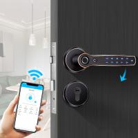 Fermeture de porte à double verrouillage à écharpe Smart Door Lock FPC Impression digitale