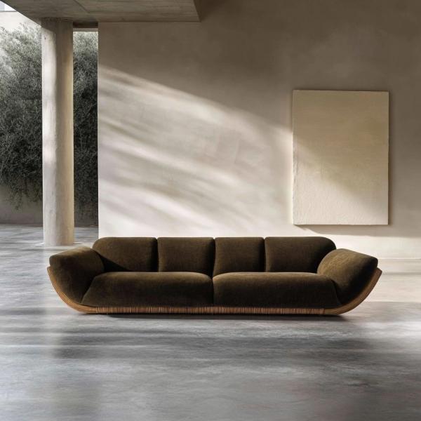 Canapé d'angle style velours design moderne salon en forme de U hôtel luxe léger combinaison modulaire