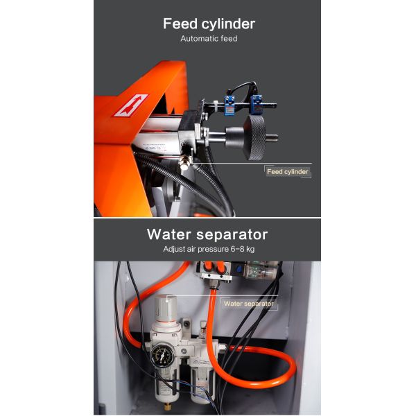 Cedar XS-80AC Pneumatic Single Head Chamfering Machine English Wheels for Efficient Metal Tubes and Bars Processing