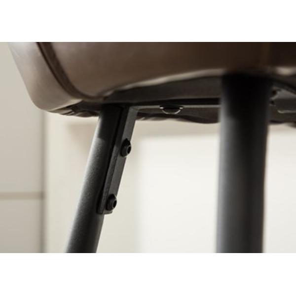 0.19m3 6.45KGS Contemporary Bar Stools With Tapered Metal Legs