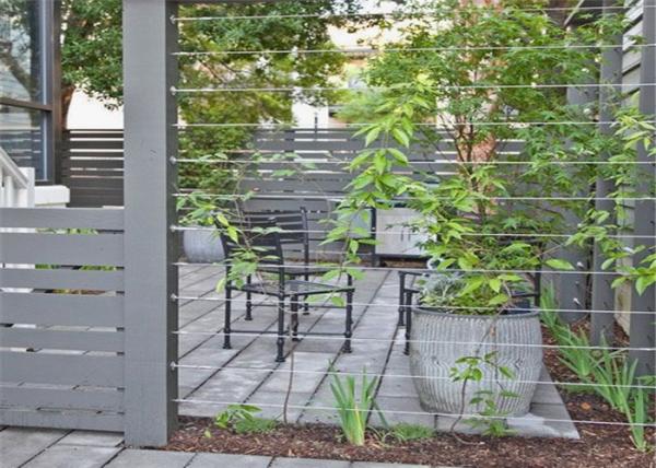 DIY Wire Rope Stainless Steel Stair Balustrade Outdoor / Indoor With SS Wire Ropes