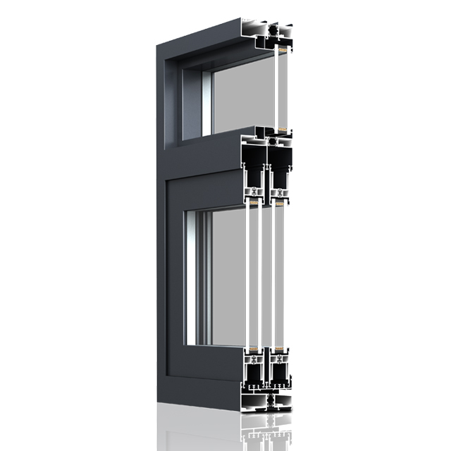 Thermal Break Aluminum Double Front Doors Wind Resistant Alu Front Doors
