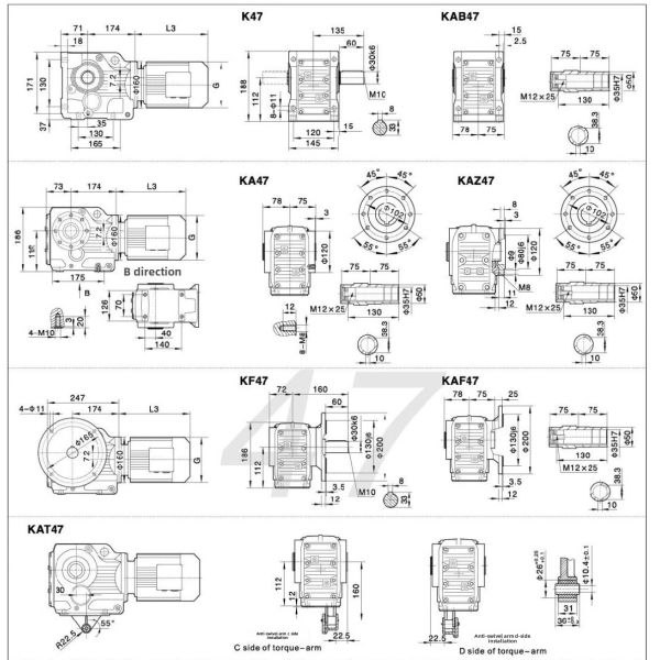 79 Kilowatt 90 Degree High Efficiency Helical Bevel Gearbox Reducer Gear Motor for Industrial Machinery