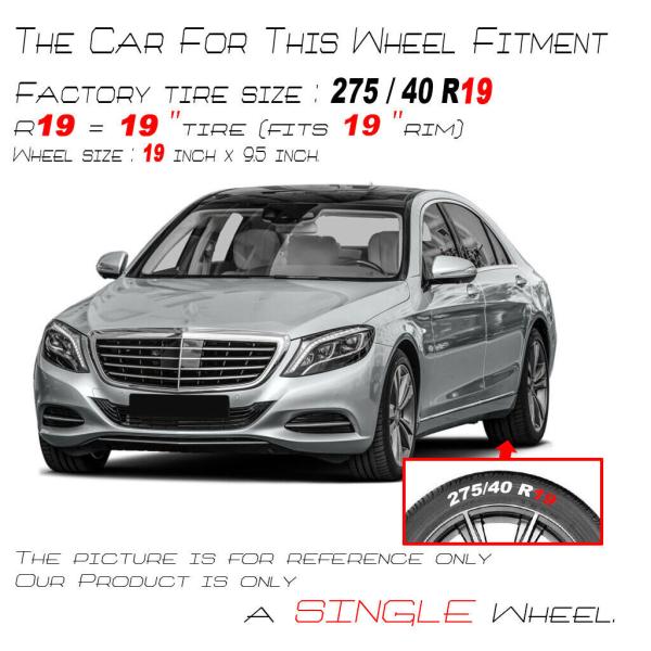 Alloy OEM Rim 85351 Rear Wheel 19 For 14-21 Mercedes Benz S-Class