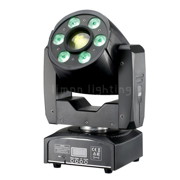 30W Spot+ 6x8W RGBW Wash Mini LED Moving Head Fixtures Stage Lighting